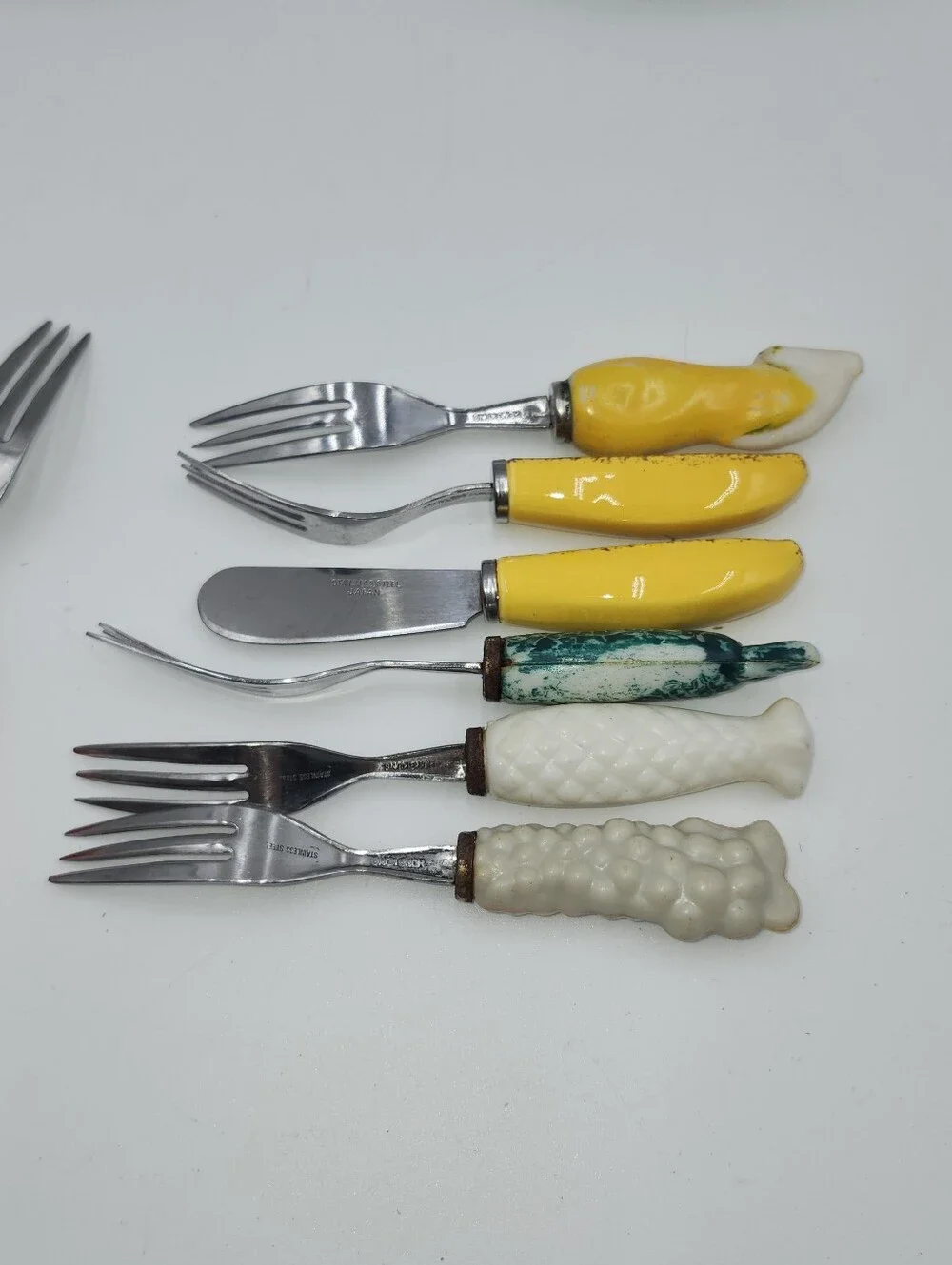 Vintage Japan Mini Forks Fruit Vegtable Handles 5